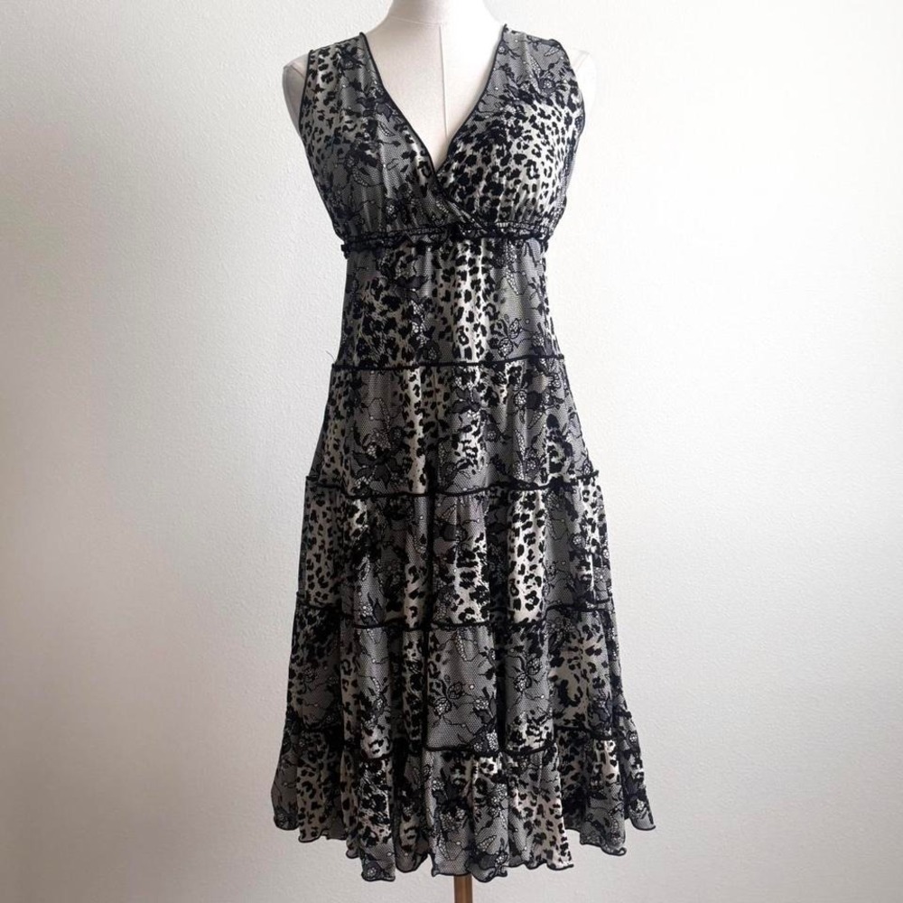 Style & Co Whimsygoth Fairycore Y2K Leopard Stretchy Flowy Fairy Grunge